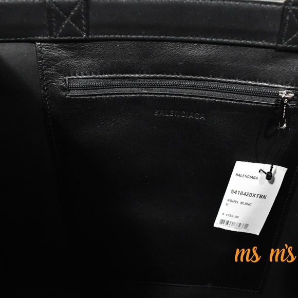 NWT BALENCIAGA Small Leather Logo Shopper Tote - Picture 6 of 8